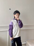 班尼路童裝男童衛衣春秋款兒童翻領(lǐng)上衣中大童時(shí)尚拼色POLO領(lǐng)長(cháng)袖秋裝 米白拼深綠 BNL軍綠飛機X 110 曬單實(shí)拍圖