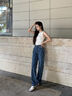Calvin KleinJeans【復(fù)刻90系列】25早秋新款女ck純棉滿印直筒牛仔褲47C794G 3H6-牛仔藍 25 曬單實拍圖