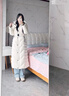 逐雅加厚長(cháng)款羽絨服女超厚加長(cháng)過(guò)膝超長(cháng)款到腳踝東北300g北方極寒修身 白色 L 適合110-125斤 曬單實(shí)拍圖