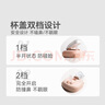 HEGEN海格恩吸管杯兒童水杯學(xué)飲杯奶瓶1-3-6歲直飲吸管嬰兒寶寶牛奶杯 【健康坐姿】 330ml 吸管杯-天使粉 曬單實(shí)拍圖