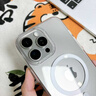 愛(ài).在加冰晶磁吸適用蘋(píng)果iPhone16ProMax手機殼16pro散熱16保護套15pm新款Magsafe動(dòng)畫(huà)14透明13pm超薄外殼 透明套銀白色【大孔款】 蘋(píng)果16promax手機殼 曬單實(shí)拍圖