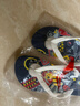 李寧（LI-NING）人字拖印花男女游泳沙灘鞋洗澡防滑耐磨沙灘鞋926-2-43深藍 曬單實(shí)拍圖