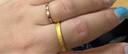 中國黃金（CHINA GOLD）黃金戒指女足金冰川情侶戒指純金七夕情人節(jié)禮物送女友老婆 20#足金冰川戒指約0.7g 曬單實(shí)拍圖