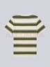 哈吉斯（HAZZYS）女裝 夏款女士寬松條紋圓領T恤衫女ASTSE0BBE58 卡其色KK XL (170/92A 42) 曬單實拍圖