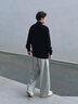 森馬（Semir）休閑褲男冬發(fā)熱抑菌衛褲寬松弧形彎刀褲2025褲子百搭109725127111 曬單實(shí)拍圖