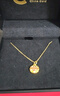 中國黃金（CHINA GOLD）小餅干黃金項鏈女999足金吊墜女生日禮物送女朋友老婆 金重約：0.7g 小餅干黃金吊墜【配銀鏈】 曬單實(shí)拍圖