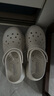 斯凱奇（Skechers）洞洞鞋女外穿高級(jí)感夏季輕質(zhì)休閑塑模涼鞋 白色/WHT 36 曬單實(shí)拍圖
