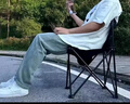 HIPANDA你好熊貓2025秋季新款潮牌輕薄透氣經(jīng)典水洗百搭休閑直筒牛仔褲男 藍色 XL 曬單實(shí)拍圖
