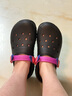 斯凱奇（Skechers）女鞋洞洞鞋涼鞋增高厚底耐磨沙灘拖鞋小怪獸包頭洞洞鞋111581 黑色/多彩色/BKMT 36 曬單實(shí)拍圖