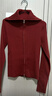 UR2025春季新款女裝時(shí)尚復古設計感修身立領(lǐng)針織衫UWM950022 棕紅 L 曬單實(shí)拍圖