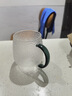 京東京造 玻璃杯 耐熱泡茶水杯子錘紋涼水咖啡杯300ml*2 曬單實(shí)拍圖