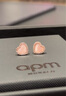 APM Monaco粉母貝愛心耳釘耳飾時尚飾品簡約氣質(zhì)個性七夕情人節(jié)禮物送女友 曬單實(shí)拍圖