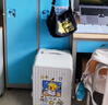 袋鼠行李箱小型登機箱次日達拉桿箱兒童旅行密碼箱男女學(xué)生大容量皮箱 米白-加厚箱體豪華內襯款 20英寸  登機箱-手提上飛機手拉箱 曬單實(shí)拍圖