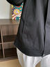 名創(chuàng  )優(yōu)品（MINISO）美式飛行夾克男士秋季新款潮牌寬松休閑工裝外套男春秋大碼派克服 【斜紋拼色夾克】黑色 L /175(體重120-140斤) 曬單實(shí)拍圖