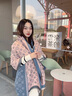 CHANEELR & KARITHCHANEELR & KARITH圍巾女秋冬季2025新款大披肩保暖高級感圍脖 粉色Pink 曬單實(shí)拍圖