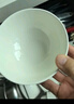 潔雅杰陶瓷碗家用米飯碗釉下彩5.5英寸飯碗小碗面碗餐具套裝6只裝純白 曬單實拍圖