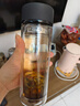 富光 男女士雙層玻璃杯 水杯 支持團購定制 304杯子泡茶杯400ML黑 曬單實拍圖