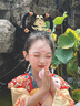 安妮優(yōu)兒女童敦煌飛天漢服春秋2025新款女孩唐裝襦裙國(guó)風(fēng)連衣裙 藍(lán)色130 曬單實(shí)拍圖