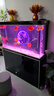 森森（SUNSUN）大型魚(yú)缸底過(guò)濾水族箱客廳家用落地玻璃生態(tài)金魚(yú)缸 【實(shí)時(shí)溫顯+燈控】經(jīng)典黑 1.2米長(cháng)35cm寬 曬單實(shí)拍圖
