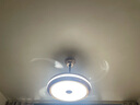 歐普（OPPLE）48寸led隱形變頻電風扇燈餐廳客廳臥室吊扇燈大風力吊燈吸頂燈具 電眼金42寸小愛語音遙控-包安裝 曬單實拍圖
