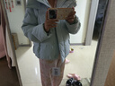 坦博爾羽絨服女短款可拆卸帽時(shí)尚大廓形秋冬外套厚530368D 冰霜藍(lán) 160  曬單實(shí)拍圖