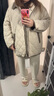 冰潔BINJORA 2025冬季新款輕薄羽絨服女小個(gè)子簡(jiǎn)約純色菱格夾克外套 香草拿鐵 XL 175/96A 曬單實(shí)拍圖