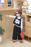 可英 GOWINBABY女童套裝學(xué)院風(fēng)2025秋季新款女孩牛仔馬甲秋裝女寶甜美可愛(ài)兩件套 藍(lán)色 130 （適合身高120cm-130cm） 曬單實(shí)拍圖