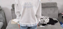 兜兜王國女童套裝兒童洋氣春秋新款女孩兩件套運動休閑牛仔褲襯衫中大童 灰色【上衣+牛仔褲】 160 【建議身高150cm-160cm】 曬單實拍圖