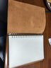 意大利頭層牛皮A4a567B5真皮活頁(yè)筆記本日記本硬皮本子手賬本定制 深棕色+橫線(xiàn)紙 A5 曬單實(shí)拍圖