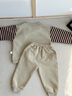 木木屋男童套裝春秋季2025新款兒童衣服男孩棒球服三件套一歲寶寶秋裝潮 卡其色【三件套】 90 尺碼1~2歲【 80-90cm】 曬單實(shí)拍圖