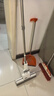大衛(wèi)膠棉拖把33cm海綿頭桿長132cm2頭M11 PVA膠棉滾輪式雙排擠水 曬單實拍圖