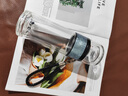 點盛純鈦新型茶水分離杯子2025新款男士高端雙層玻璃杯泡茶杯 禮盒包裝-純鈦茶隔-鈦晶藍(lán)300ml【送杯套杯刷】 曬單實拍圖