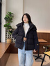 高梵黑金鵝絨服女王5.0短款25新款修身百搭顯瘦女士羽絨服秋冬外套 黑色 S 曬單實(shí)拍圖