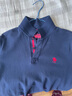 勞倫拉保羅高端品牌POLO衫男裝夏季新款短袖翻領(lǐng)商務(wù)休閑中青年冰絲上衣t恤 深藍棉 L （建議120-140斤） 曬單實(shí)拍圖