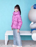 波司登（BOSIDENG）25新款羽絨服女童短款90絨5A抗菌絨連帽泡芙加厚外套T250243102Q 覆盆子紅1897 140 /64 約 130-140cm 30kg 曬單實(shí)拍圖