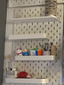 宜家（IKEA）SKADIS斯考迪斯洞洞板墻壁廚房置物架擱板壁掛掛鉤架家用 擱板白色 曬單實(shí)拍圖