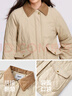 森馬（Semir）棉服女冬季中長(cháng)款輕薄寬松拼接燈芯絨翻領(lǐng)插肩袖棉衣101724112007 曬單實(shí)拍圖
