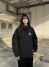 C.MATK沖鋒衣男女同款春秋季新款戶(hù)外潮牌登山服防風(fēng)防水連帽外套上衣 黑色-B【單衣】 XL 曬單實(shí)拍圖