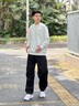 森馬（Semir）休閑褲男工裝褲寬松直筒褲子秋季戶外長(zhǎng)褲純棉松緊腰101524127112 曬單實(shí)拍圖