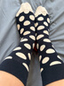 Happy Socks春夏款襪子女男襪薄荷曼波彩虹白色棉襪中筒襪 經(jīng)典波點(diǎn) 1雙 M 36-40 曬單實(shí)拍圖