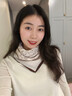啄木鳥(niǎo)磁吸扣棉麻小方巾絲巾女春秋百搭護頸領(lǐng)巾三角圍巾新款保暖圍脖冬 杏色線(xiàn)條簡(jiǎn)筆畫(huà)---磁吸扣 曬單實(shí)拍圖