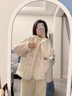 DGOV加厚軟糯小香風(fēng)羊羔毛外套女秋冬季顯瘦感小個(gè)子毛絨氣質(zhì)上衣 白色 (輕微掉毛介意慎拍) M 建議96-110斤內 曬單實(shí)拍圖