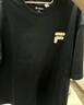 斐樂（FILA）FUSION潮牌情侶短袖T恤夏季寬松休閑印花男女裝圓領(lǐng)純棉上衣 深黑-BK M (170) 曬單實拍圖