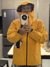 伯希和（Pelliot）[成毅同款]雪殼沖鋒衣男女戶(hù)外硬殼防水外套登山服105301056黃L 曬單實(shí)拍圖