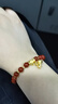 中國(guó)黃金（CHINA GOLD）小蠻腰轉(zhuǎn)運(yùn)珠手鏈女足金紅瑪瑙手串生日禮物送女友老婆教師節(jié)禮物 京速達(dá)*【兩世合歡】蓮蓬紅瑪瑙手串 約1.1g 曬單實(shí)拍圖