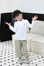 POLOWALK男童長(cháng)袖POLO衫新品2025秋季新款男女童翻領(lǐng)長(cháng)袖上衣套頭打底T恤 白色 140 cm 曬單實(shí)拍圖