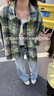 Shelley Jones扎染綠色格子襯衫男長(zhǎng)袖春秋季cleanfit襯衣設(shè)計(jì)感dk美式外套 綠色 XL [推薦120-140斤] 曬單實(shí)拍圖