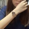 聚利時（Julius）手表女時尚韓版簡約小巧小表盤氣質(zhì)細帶潮流學(xué)生石英防水女士手表 玫金咖|鋯鉆盤|贈手鐲 曬單實拍圖