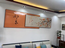 柿柿如意新中式客廳裝飾畫(huà)家和萬(wàn)事興沙發(fā)背景墻掛畫(huà)疊加床頭壁畫(huà) A-柿柿如意 140*50+140*60金色鋁金框+水晶面 曬單實(shí)拍圖