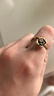 中鑫珠寶足金玫瑰花戒指3D硬金金荊棘玫瑰復(fù)古黑金黃金戒指女 1.73g（17圈號(hào)） 曬單實(shí)拍圖